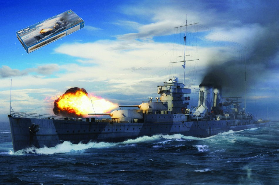 NAVE BRITISH ROYAL NAVY HMS YORK KIT 1:700 Scale Varie Trumpeter