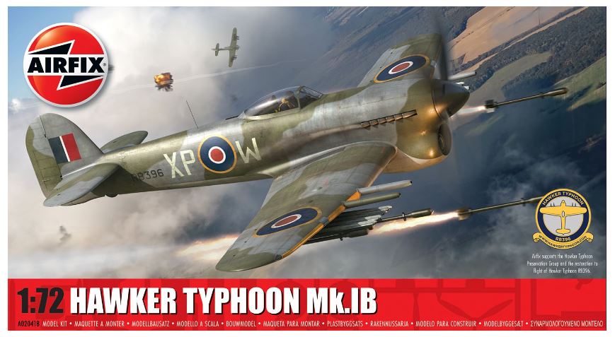 MODELLINO Airfix HAWKER TYPHOON Mk IB KIT 1:72 MODEL SCALE A02041B 250506