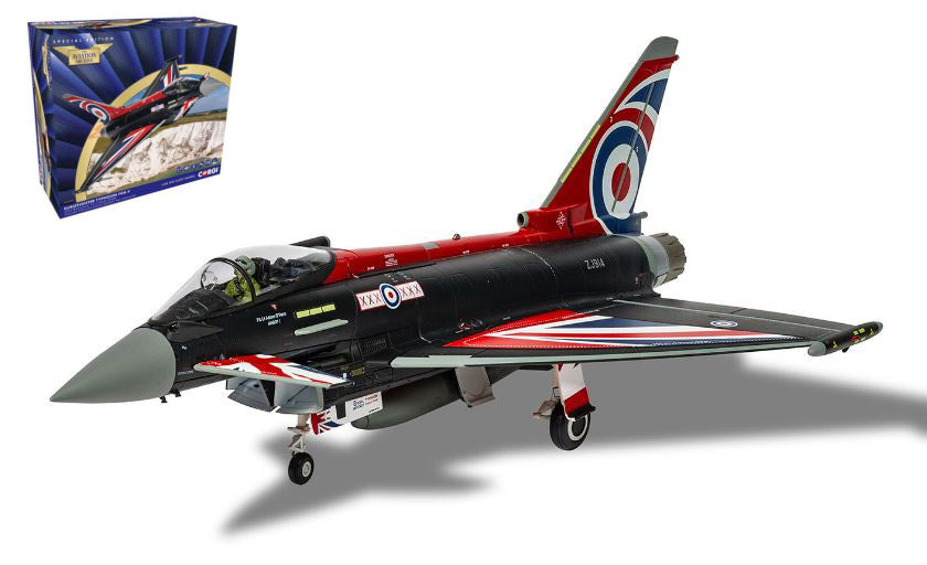 MODELLINO Corgi EUROFIGHTER TYPHOON FGR.4 ZJ914 BLACKJACK FIT Lt Adam O'Hare 1:48 MODEL SCALE AA29003 250506