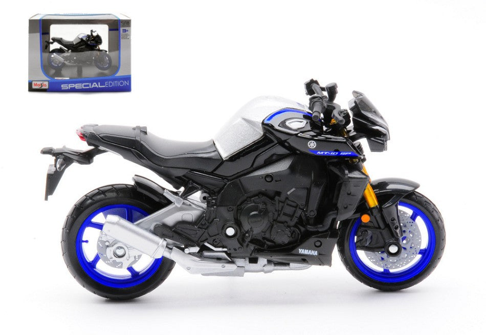YAMAHA MT-10 SP 2023 SILVER/BLACK/BLUE 1:18 Scala 1:18 Maisto