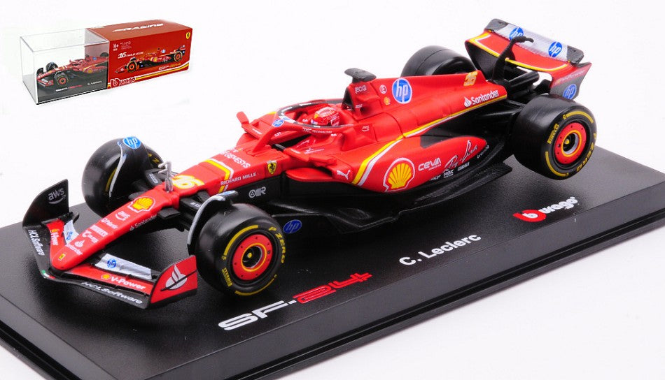 FERRARI SF-24 N.16 F1 2024 CHARLES LECLERC SIGNATURE 1:43 Scala 1:43 Burago