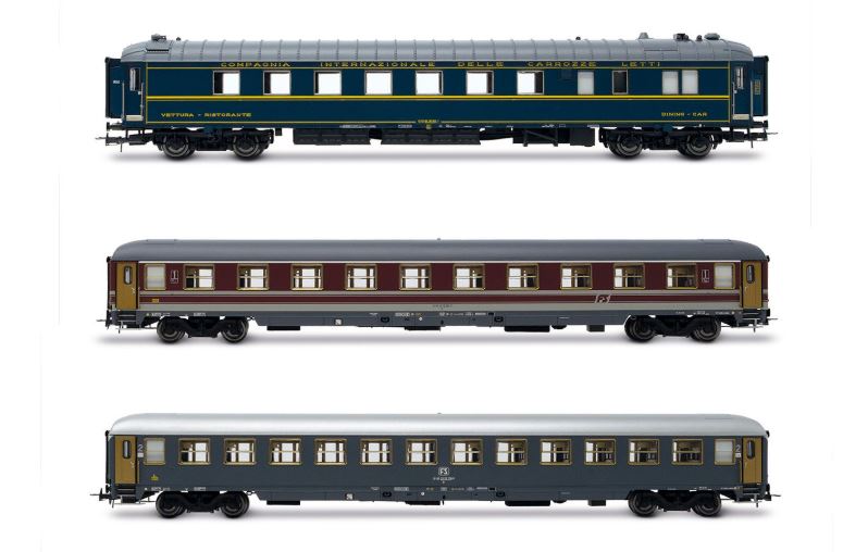 MODELLINO Rivarossi FS 3 CARROZZE RISTORANTE,1a CLASSE, 2a CLASSE ALPEN-EXPRESS EP.IVb 1:87 MODEL SCALE HR4361 250506