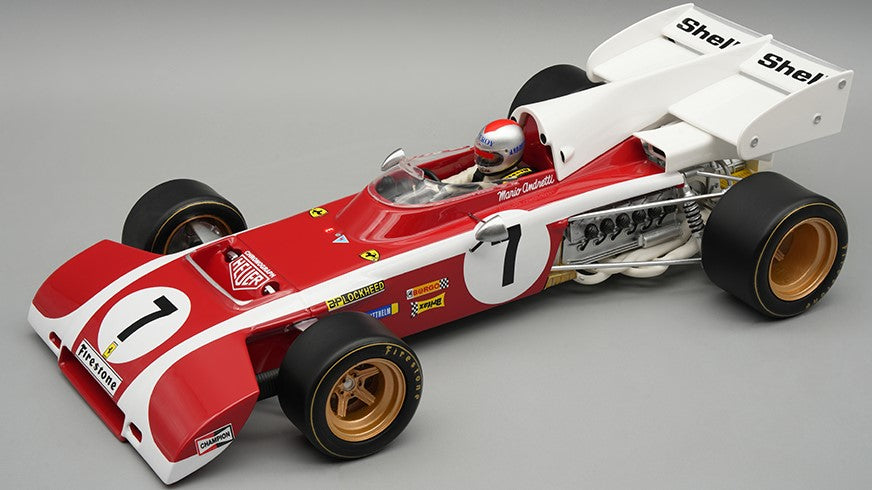 FERRARI 312 B2 SOUTH AFRICA GP 1972 M.ANDRETTI C/VETRINA E PILOTA 1:18 Scala 1:18 Tecnomodel