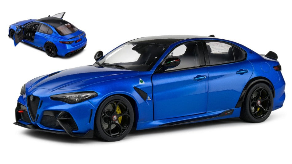 MODELLINO IN SCALA Solido COMPATIBILE CON ALFA ROMEO GIULIA GTA 2022 BLUE 1:18 MODEL SCALE SL1806906 241217
