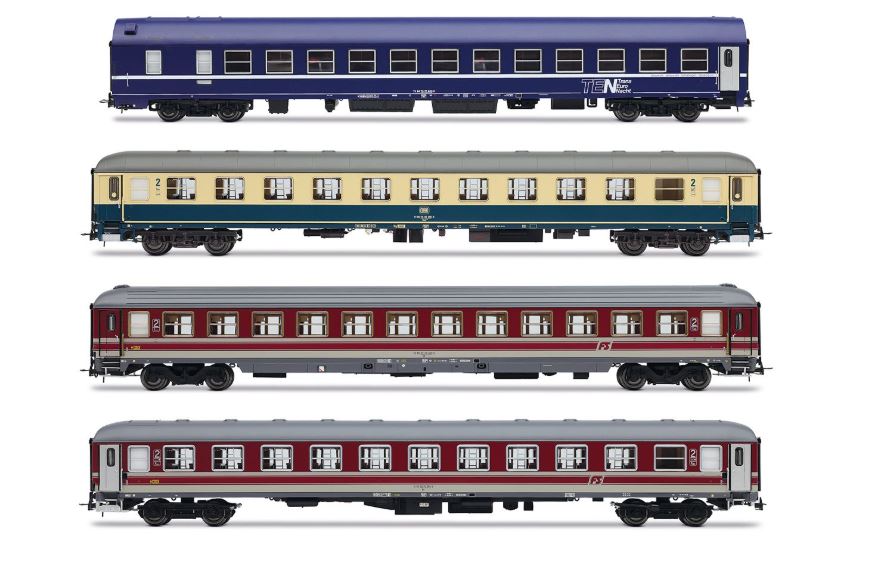 MODELLINO Rivarossi FS DBNS 4-UNIT PACK 1 CARROZZE ITALIA-OLANDA EP.V 1:87 MODEL SCALE HR4374 250506