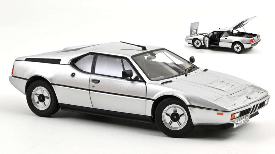 MODELLINO Norev BMW M1 1980 SILVER METALLIC 1:18 MODEL SCALE NV183226 250506