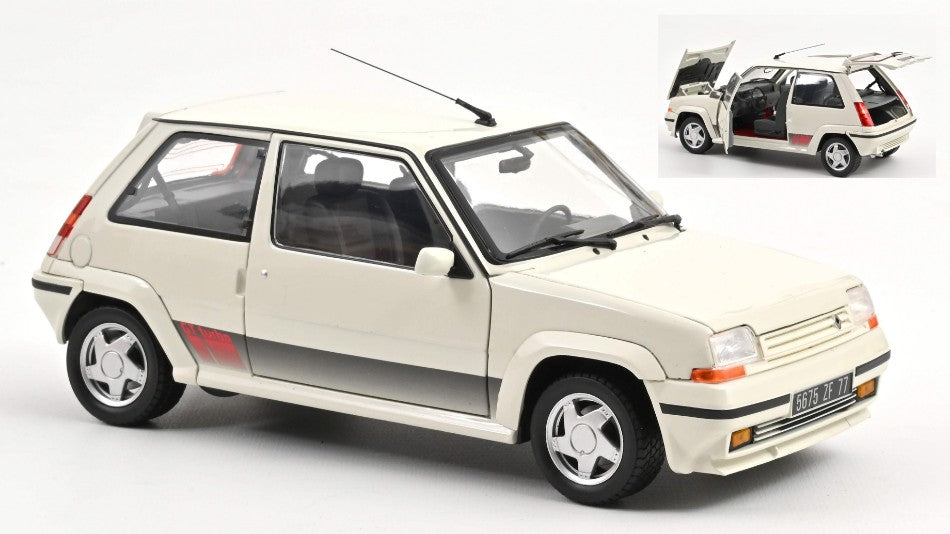 MODELLINO Norev RENAULT SUPERCINQ GT TURBO 1989 PANDA WHITE 1:18 MODEL SCALE NV185206 250506