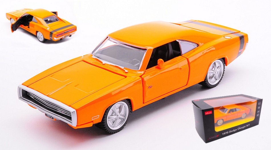 MODELLINO Rastar DODGE CHARGER R/T WITH SOUND ORANGE 1:36 MODEL SCALE RAT64400 250506