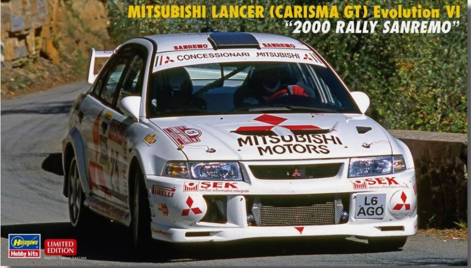 MODELLINO Hasegawa MITSUBISHI LANCER CARISMA GT EVO I RALLY SANREMO 2000 KIT 1:24 MODEL SCALE HA20712 250506