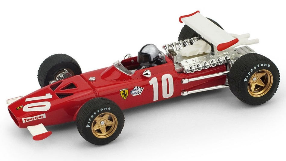 MODELLINO Brumm FERRARI 312 F1 PEDRO RODRIGUEZ 1969 N.10 6th ITALY GP W/PILOTE 1:43 MODEL SCALE BM0256CH 250506