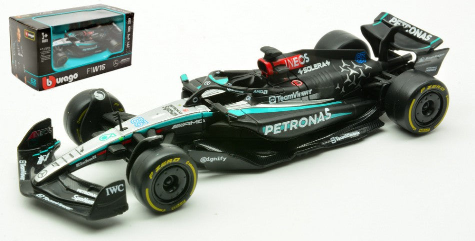 MODELLINO Burago MERCEDES AMG W15 N.63 2024 GEORGE RUSSELL 1:43 MODEL SCALE BU38208R 250506