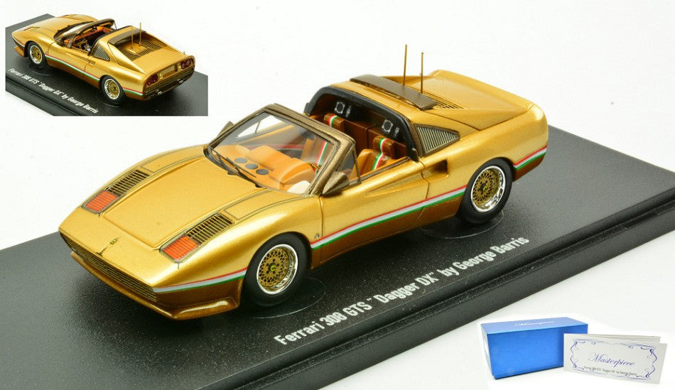 MODELLINO Autocult FERRARI 308 GTS SPIDER 1978 GOLD GEORGE BARRIS CAR "MASTERPIECE"1:43 MODEL SCALE ATC90322 250506