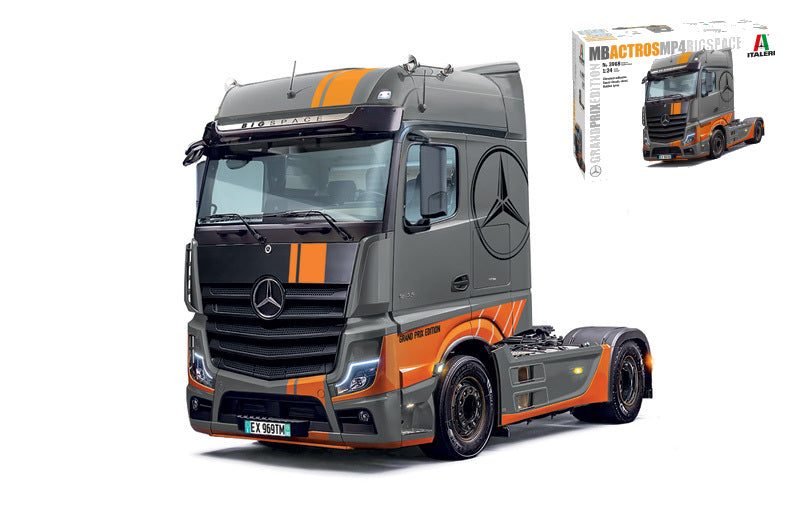 MODELLINO Italeri MERCEDES ACTROS MP4 BIG SPACE GRAND PRIX EDITION KIT 1:24 MODEL SCALE IT3968 250506