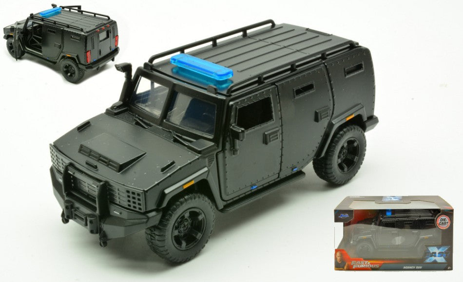 MODELLINO Jada Toys AGENCY SUV FAST X FAST & FURIOUS MATT BLACK 1:32 MODEL SCALE JADA34449 250506