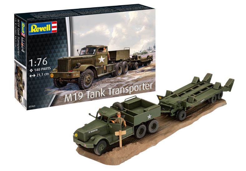 MODELLINO Revell TRASPORTATORE DI CARRI ARMATI M19 TANK TRANSPORTER KIT 1:76 MODEL SCALE RV03364 250506
