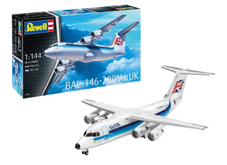 MODELLINO Revell BAe 146-200 AirUK KIT 1:144 MODEL SCALE RV03791 250506