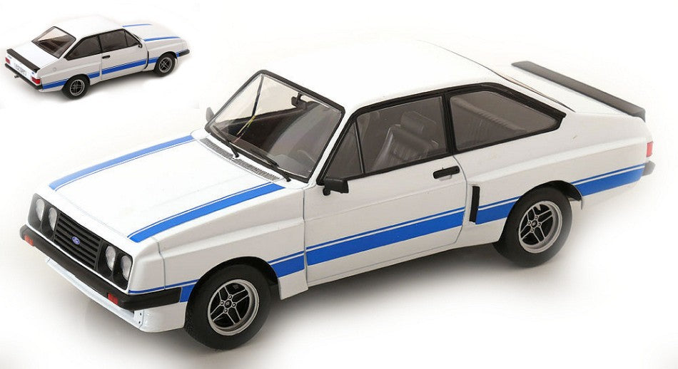 MODELLINO ModelCarGroup FORD ESCORT MKI II RS 2000 X-PACK 1977 WHITE/BLUE DECALS 1:18 MODEL SCALE MCG18350 250506