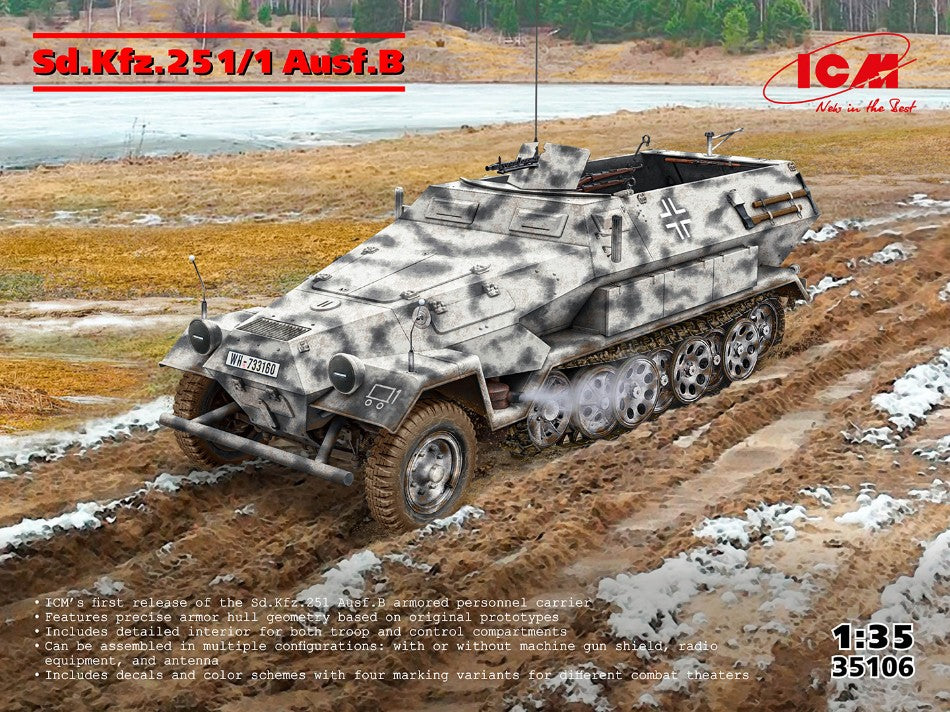 MODELLINO ICM Sd.Kfz.251/1 Ausf.B KIT 1:35 MODEL SCALE ICM35106 250506