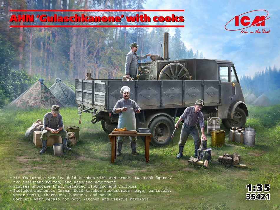 MODELLINO ICM AHN “Gulaschkanone” with cooks KIT 1:35 MODEL SCALE ICM35421 250506