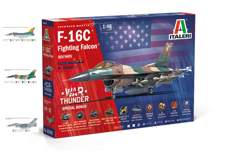 WAR THUNDER F-16C FIGHTING FALCON KIT 1:72 Scala 1:72 Italeri