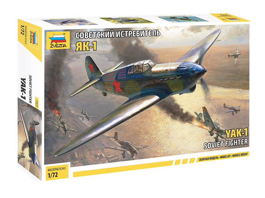 MODELLINO Zvezda YAKOVLEV YAK-1 Soviet Fighter Aircraft WWII KIT 1:72 MODEL SCALE Z7327 250506