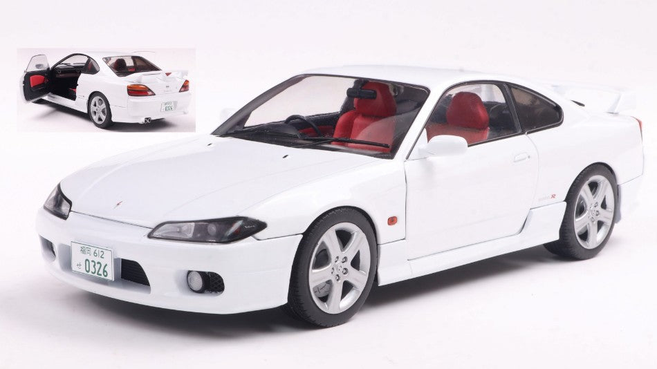 MODELLINO Solido NISSAN SILVIA (S15) COUPE SPEC-R AERO 1999 WHITE 1:18 MODEL SCALE SL1812201 250506