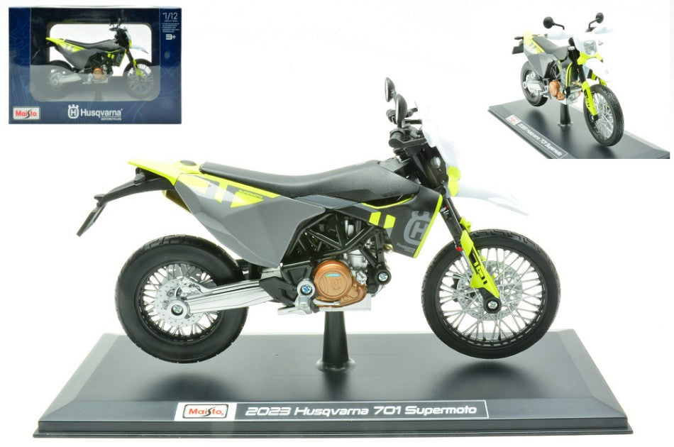 HUSQVARNA HUSKY 701 SUPERMOTO 2023 1:12 Scala 1:12 Maisto