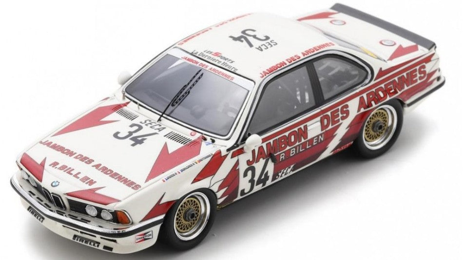 MODELLINO Spark Model BMW 635 Csi N.34 24 H SPA 1984 J.P.JARIER-H.HUYSMAN-J.P.MALCHER 1:43 MODEL SCALE SB659 250506
