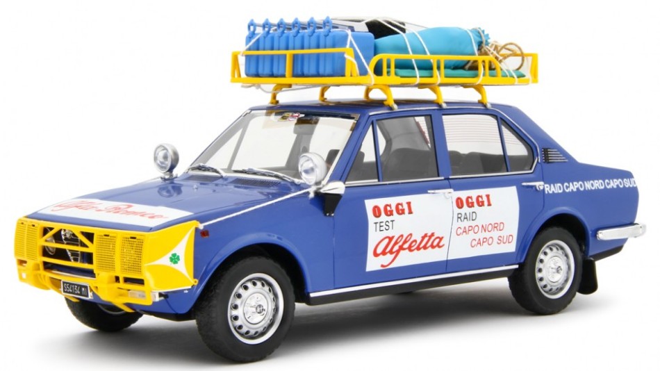 ALFA ROMEO ALFETTA 1.8 RAID CAPO NORD CAPO SUD 1973 1:18 Scala 1:18 Laudo Racing