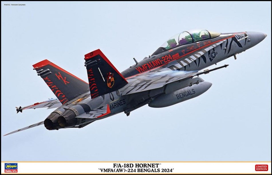 F/A-18D HORNET VMFA 224 BENGALS 2024 KIT 1:48 Scala 1:48 Hasegawa