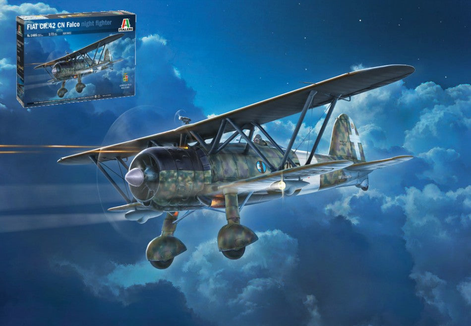 MODELLINO Italeri FIAT CR.42 CN "FALCO" NIGHT FIGHTER KIT 1:72 MODEL SCALE IT1485 250506