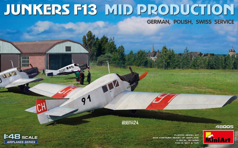 MODELLINO Miniart JUNKERS F13 MID PROD.POLISH SWISS SERVICE KIT 1:48 MODEL SCALE MIN48005 250506