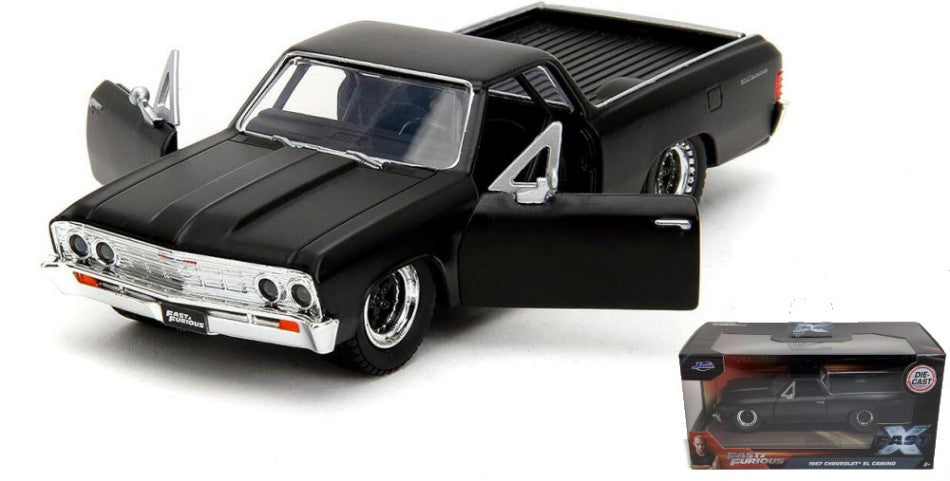 MODELLINO Jada Toys CHEVROLET EL CAMINO FAST & FURIOUS MATT BLACK 1:32 MODEL SCALE JADA34414 250506