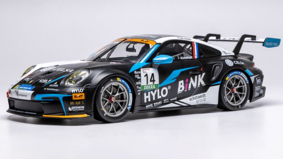 PORSCHE 911 GT3 CUP N.14 PORSCHE CUP OSCHERSLEBEN 2024 R.DE HAAN 1:18
Scala 1:18 Ixo Model