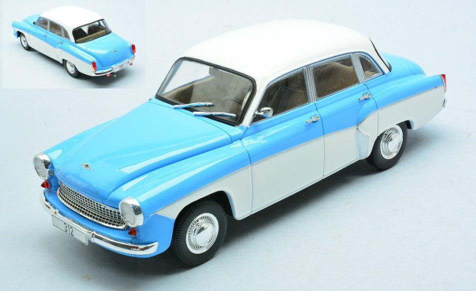 WARTBURG 312 1965 LIGHT BLUE/WHITE 1:24 Scala 1:24 Whitebox