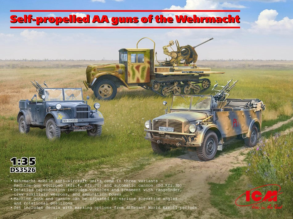 SELF PROPELLED AA GUNS OF THE WERMACHT KIT 1:35 Scala 1:35 ICM
