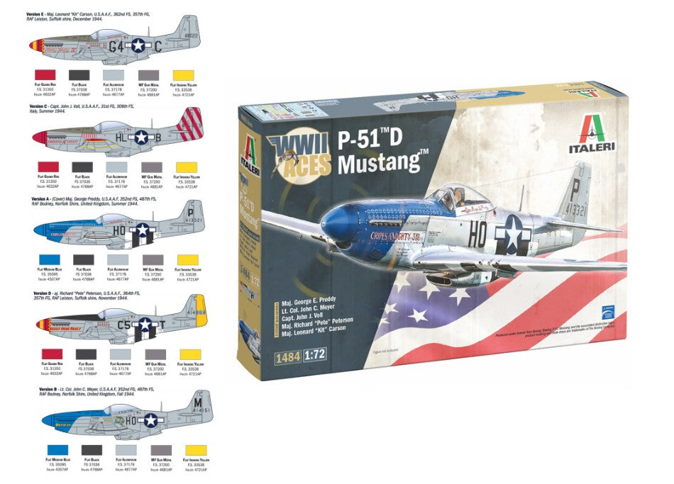 P-51D MUSTANG ACES KIT 1:72 Scala 1:72 Italeri
