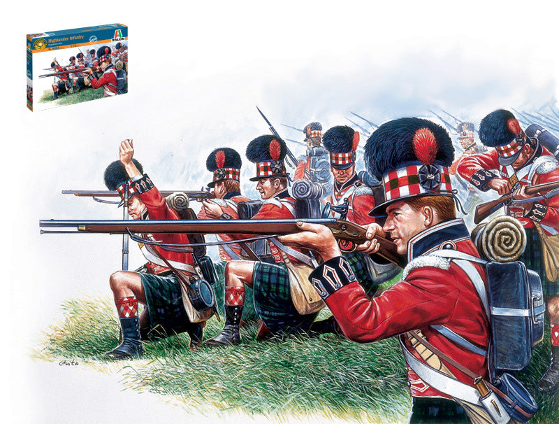 GRENADIERS HIGHLINDER INFANTRY KIT 1:72 Scala 1:72 Italeri