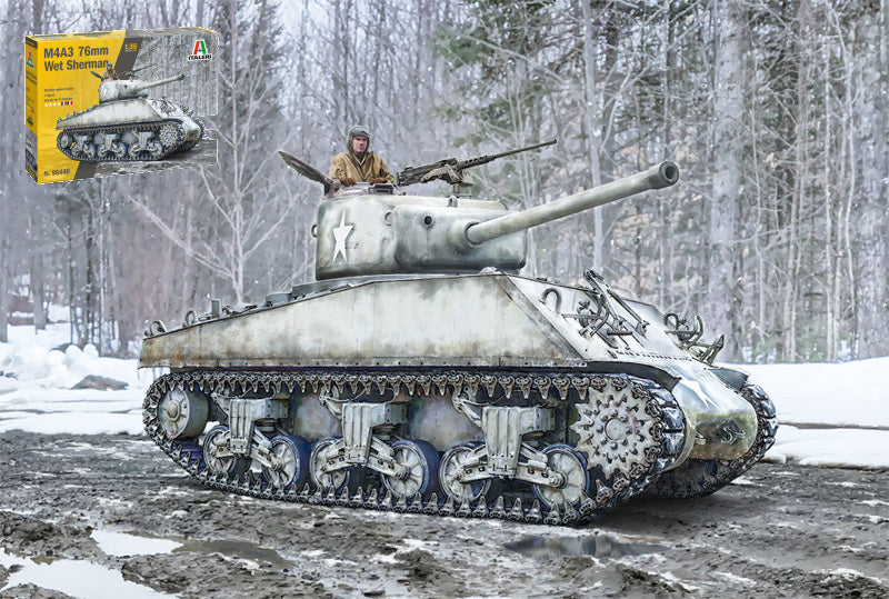 M4A3 76mm "WET" SHERMAN KIT 1:35 Scala 1:48 Italeri