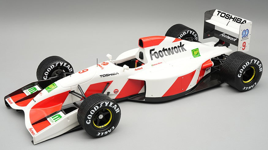 FOOTWORK FA13 SPAIN GP 1992 RAIN TYRES M.ALBORETO 1:18 Scala 1:18 Tecnomodel