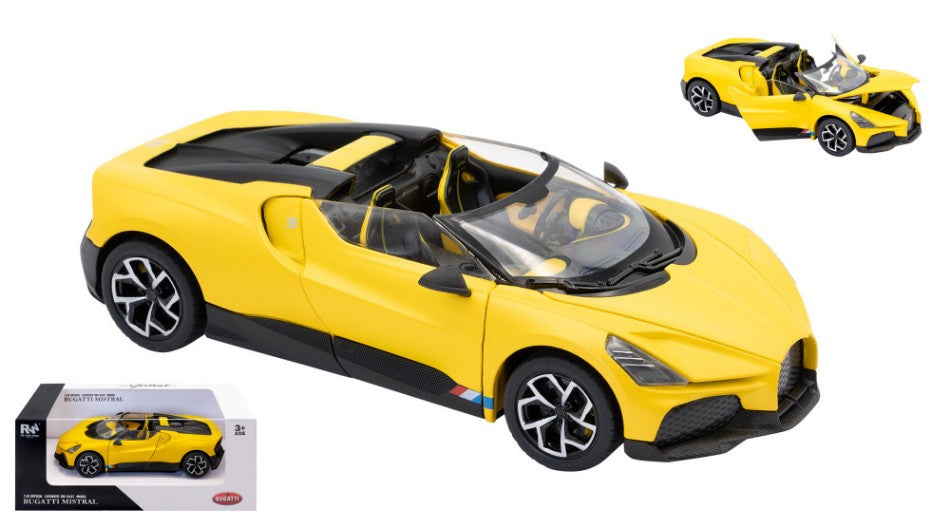 BUGATTI MISTRAL MATT YELLOW 1:24 Scala 1:24 RE.EL.Toys