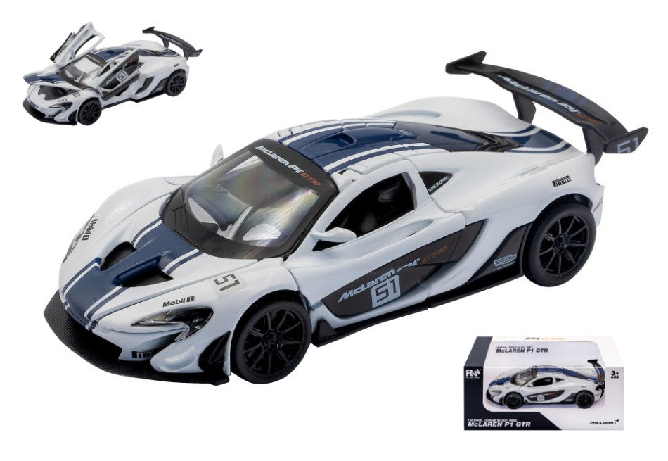 MC LAREN P1 GTR N.51 WHITE 1:32 Scala 1:32 RE.EL.Toys