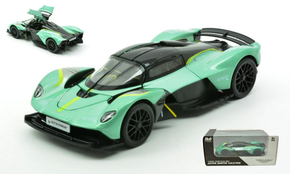 ASTON MARTIN VALKYRIE METALLIC LIGHT GREEN 1:32 Scala 1:32 RE.EL.Toys