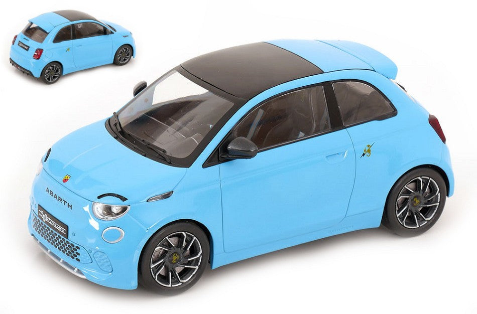 FIAT 500e ABARTH 2024 LIGHT BLUE 1:18 Scala 1:18 ModelCarGroup