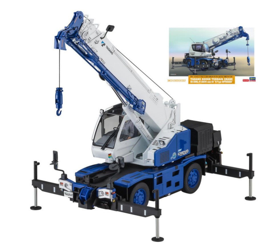 TADANO ROUGH TERRAIN CRANE GR-130NL/N MINI G4 KIT 1:35 Scala 1:24 Hasegawa