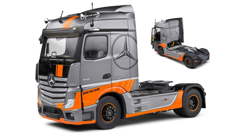 MERCEDES ACTROS TRUCK 2 ASSI GRAN PRIX EDITION 2019 SILVER 1:24 Scala 1:24 Solido