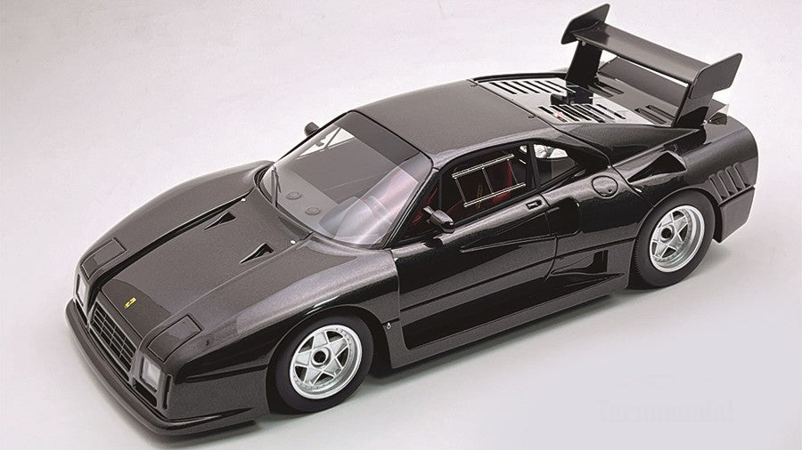 FERRARI 288 GTO EVOLUZIONE 1985 MET.BLACK/SILVER WHEELS 1:18 Scala 1:18 Tecnomodel