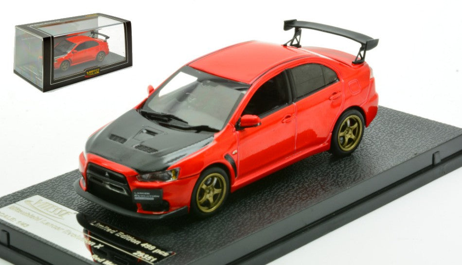 MITSUBISHI LANCER EVO X 2011 RED METALLIC 1:43 Scala 1:43 Vitesse