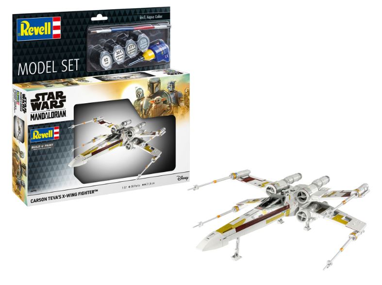 CARSON TEVA'S X-WING FIGHTER: THE MANDALORI MODEL SET KIT 1:57 Scale Varie Revell