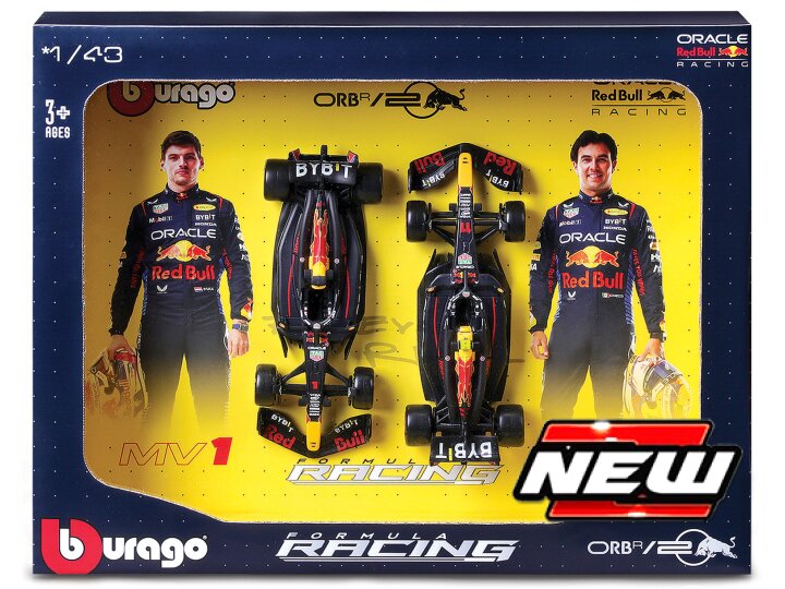RED BULL RB20 SET N.1 M.VERSTAPPEN + N.11 S.PEREZ 2024 1:43 Scala 1:43 Burago